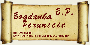 Bogdanka Peruničić vizit kartica